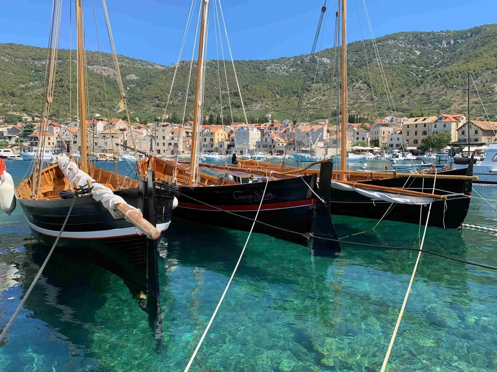 Wooden ships on the coast of Vis Island